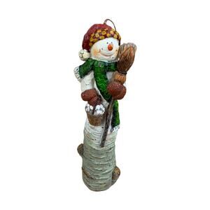 Bill Blass Snowman Christmas Tall Decorative Candle